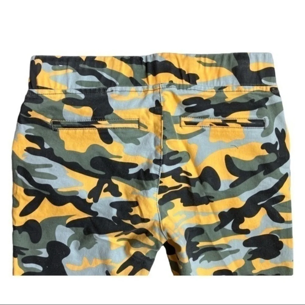 V.I.P. Size 7/8 cargo pants with drawstring, pockets, elastic ankles, camo